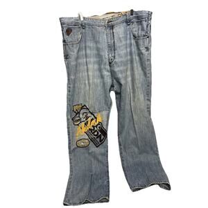 Vintage Akademiks Jeans Y2K Hip Hop Rap Skater 2000s Baggy Mens Denim Size 44